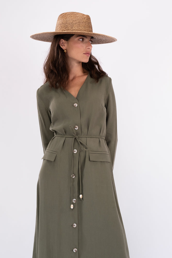 The Shira Dress Khaki