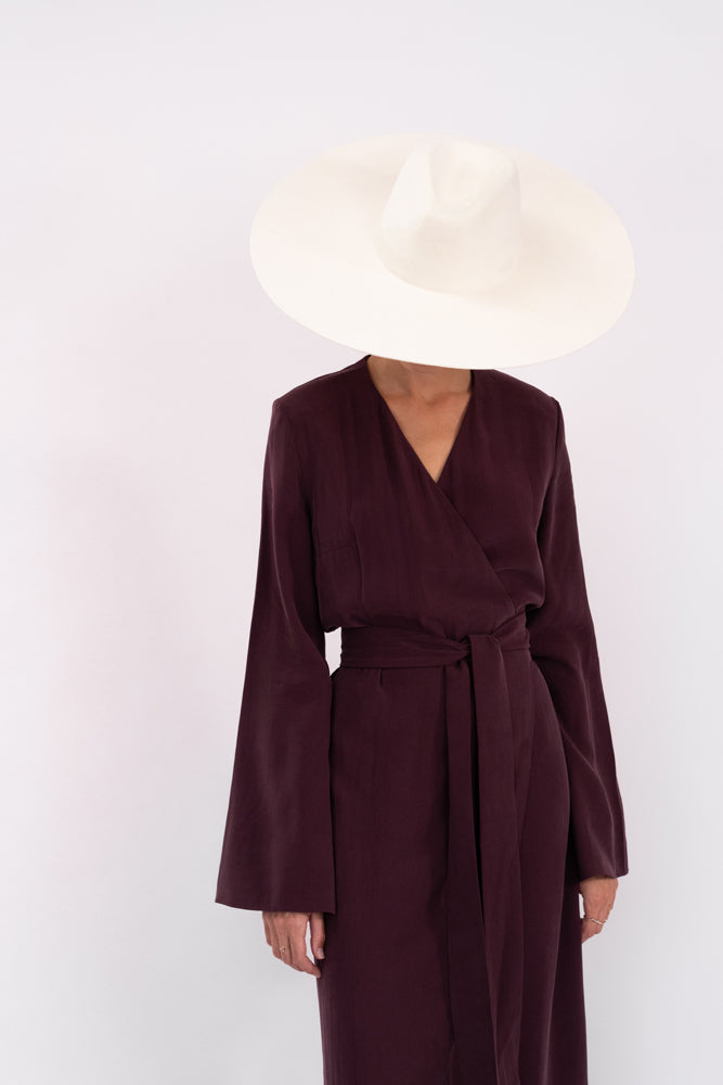 The Leah Dress Aubergine