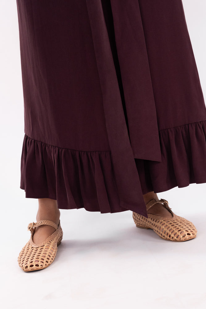 The Leah Dress Aubergine