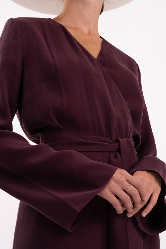 The Leah Dress Aubergine
