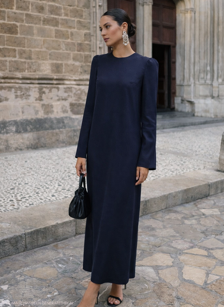 THE CHAIA DRESS MIDNIGHT BLUE