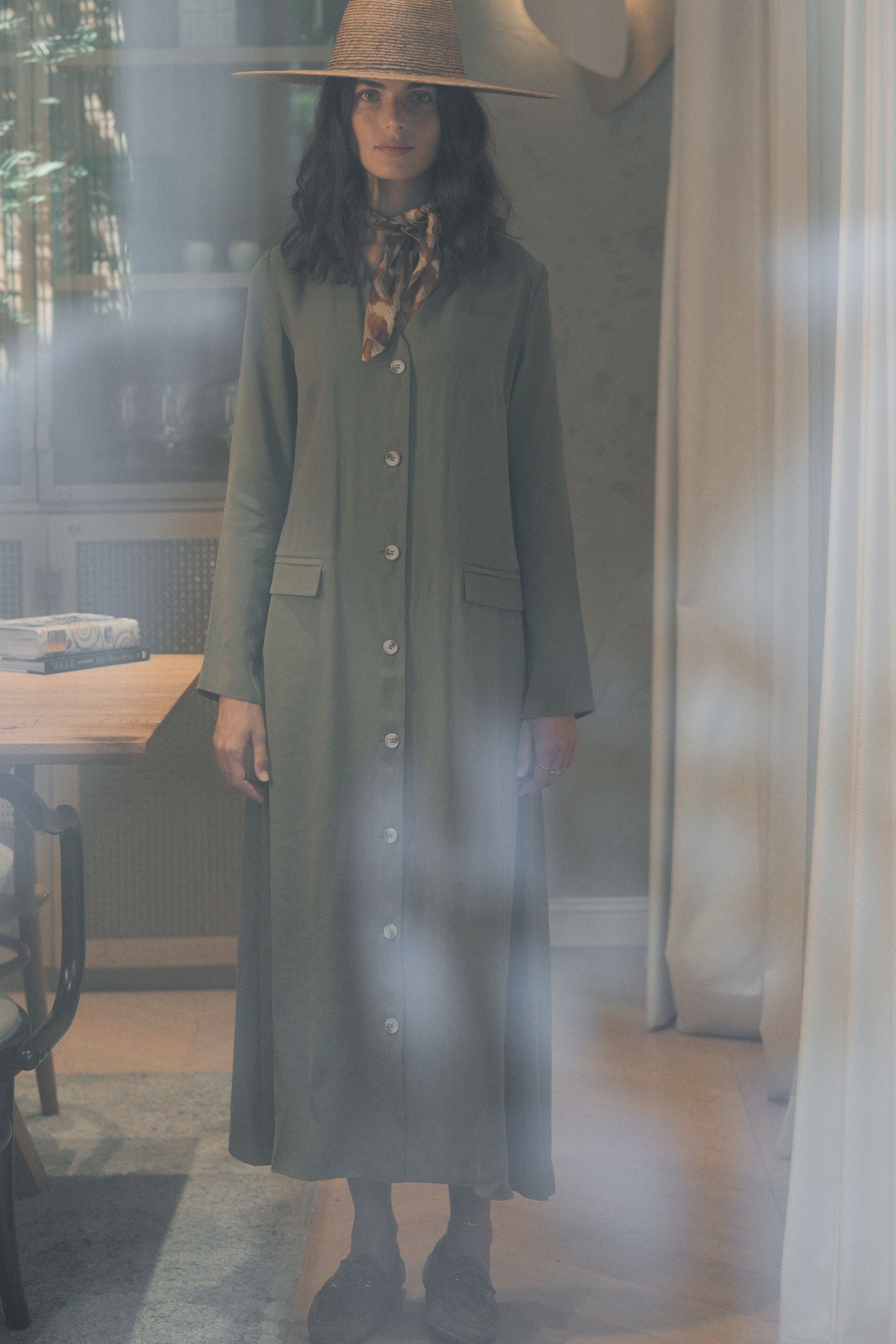 THE SHIRA DRESS KHAKI