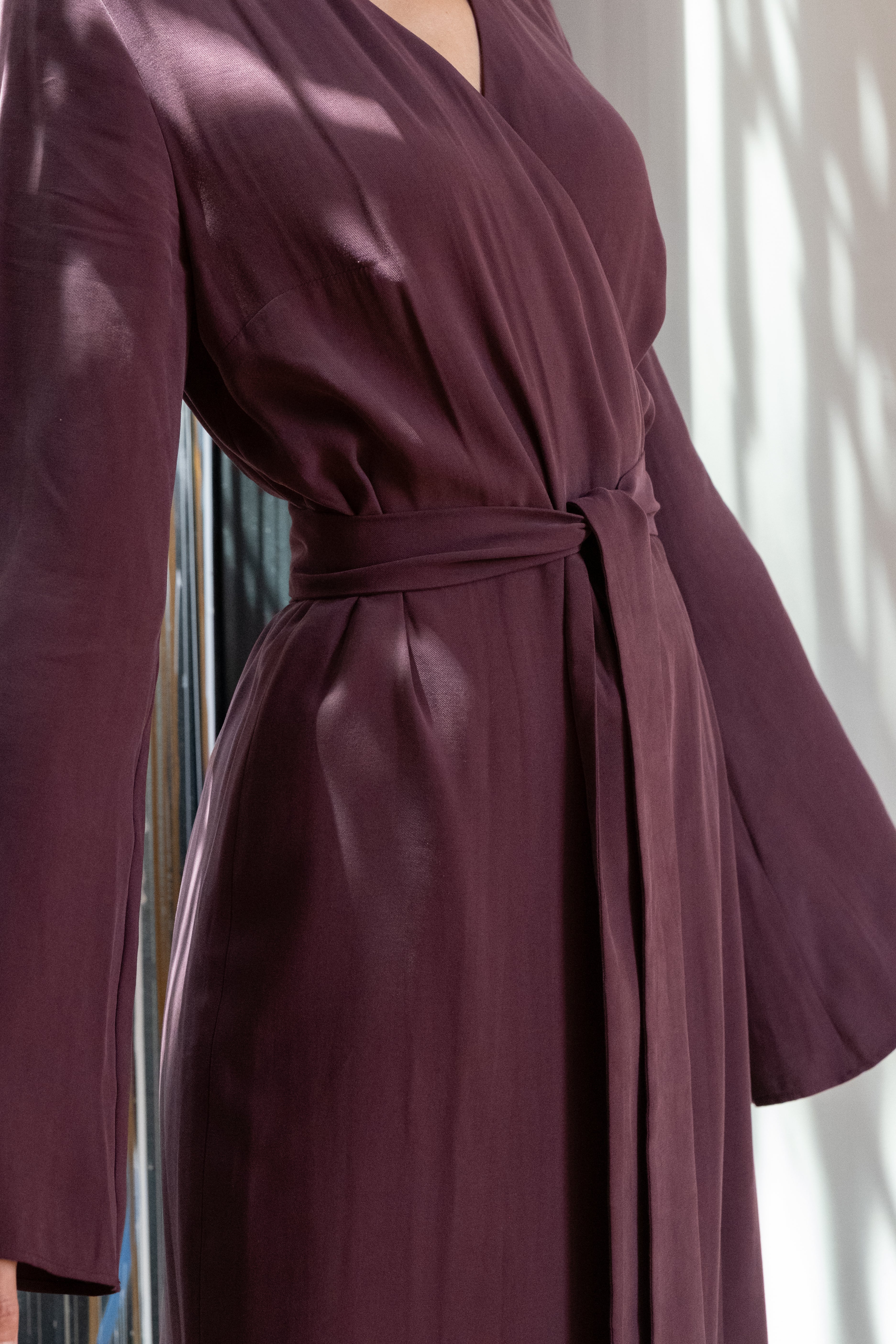 THE LEAH DRESS AUBERGINE