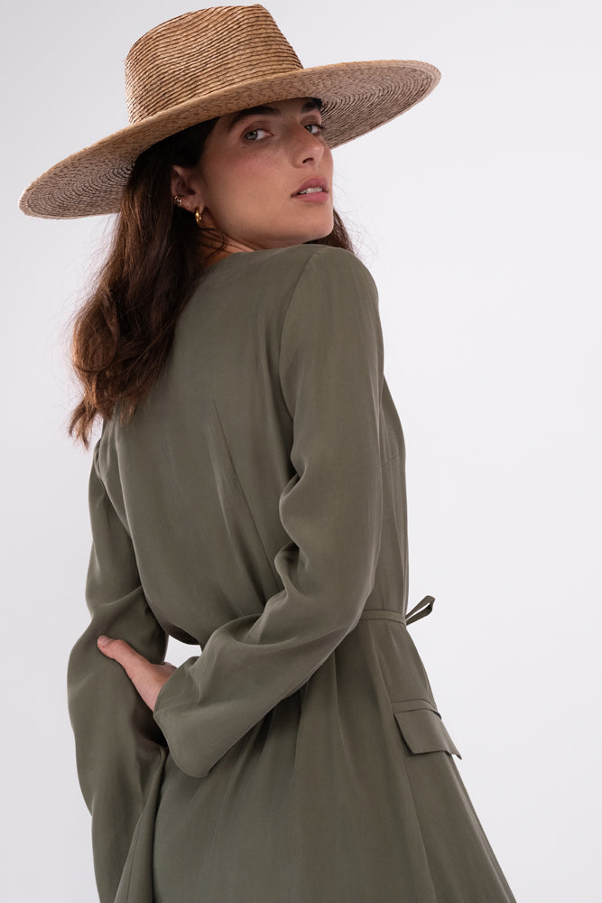 THE SHIRA DRESS KHAKI