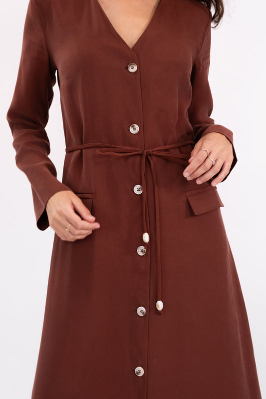 The Shira Dress Terracotta