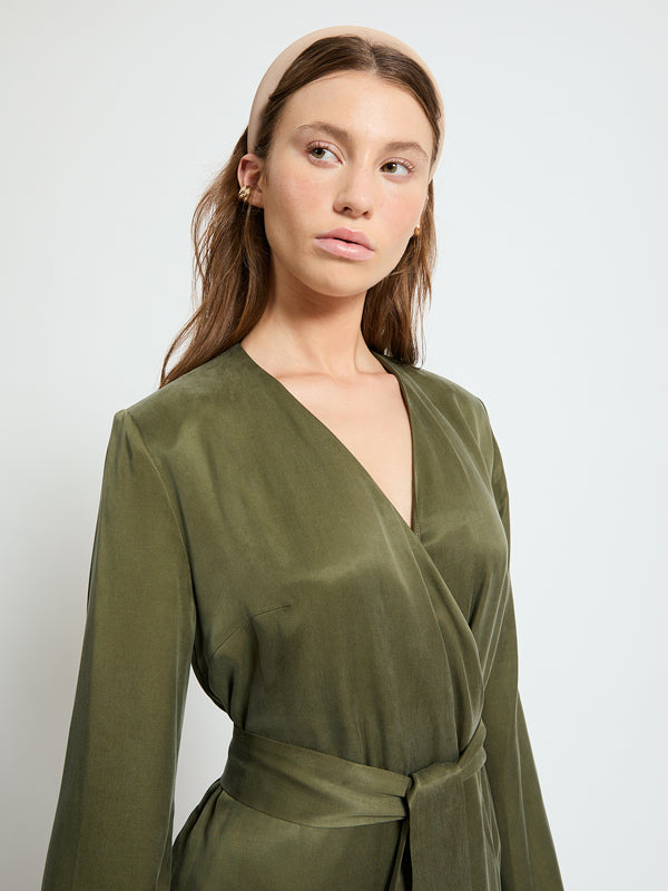 THE LEAH DRESS OLIVE GREEN