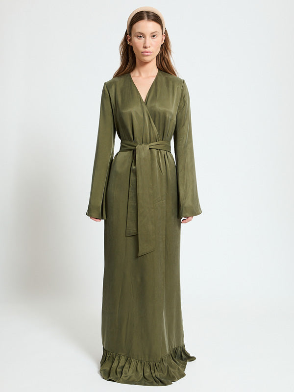THE LEAH DRESS OLIVE GREEN