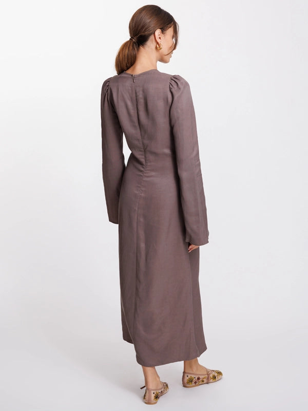 THE EVE DRESS TAUPE