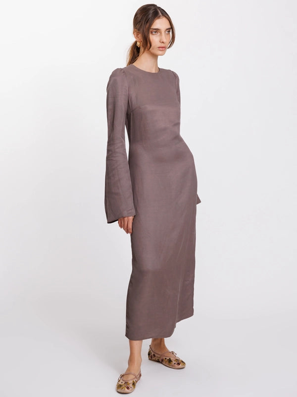 THE EVE DRESS TAUPE