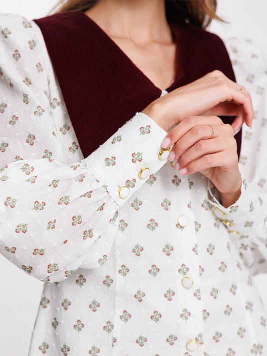 THE ZOHAR DRESS BURGUNDY