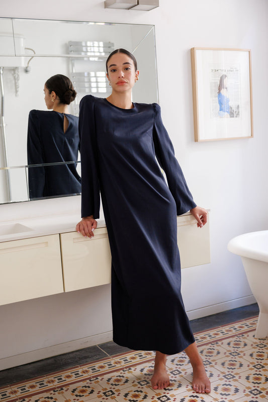 THE CHAIA DRESS MIDNIGHT BLUE